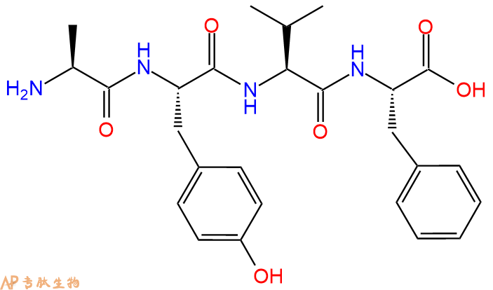 专肽生物产品H2N-Ala-Tyr-Val-Phe-OH