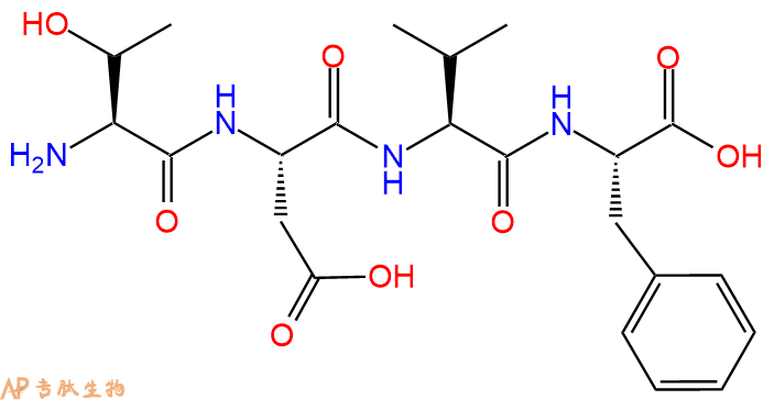 专肽生物产品H2N-Thr-Asp-Val-Phe-OH