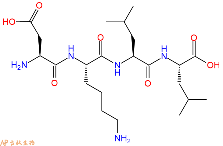 专肽生物产品H2N-Asp-Lys-Leu-Leu-OH