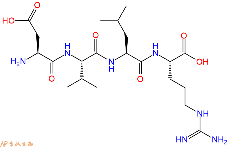 专肽生物产品H2N-Asp-Val-Leu-Arg-OH