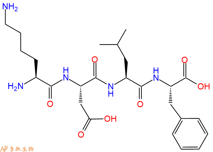 专肽生物产品H2N-Lys-Asp-Leu-Phe-OH