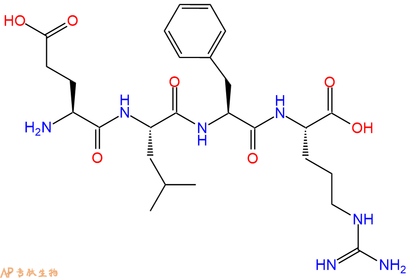 专肽生物产品H2N-Glu-Leu-Phe-Arg-OH