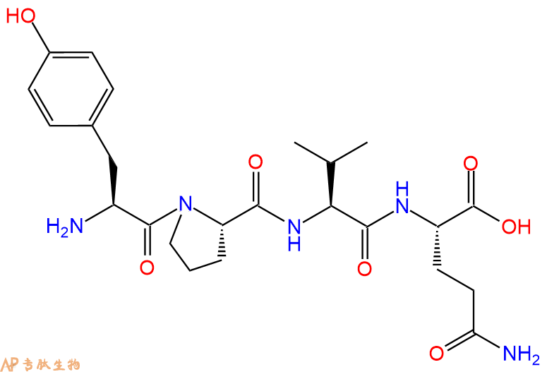 专肽生物产品H2N-Tyr-Pro-Val-Gln-OH