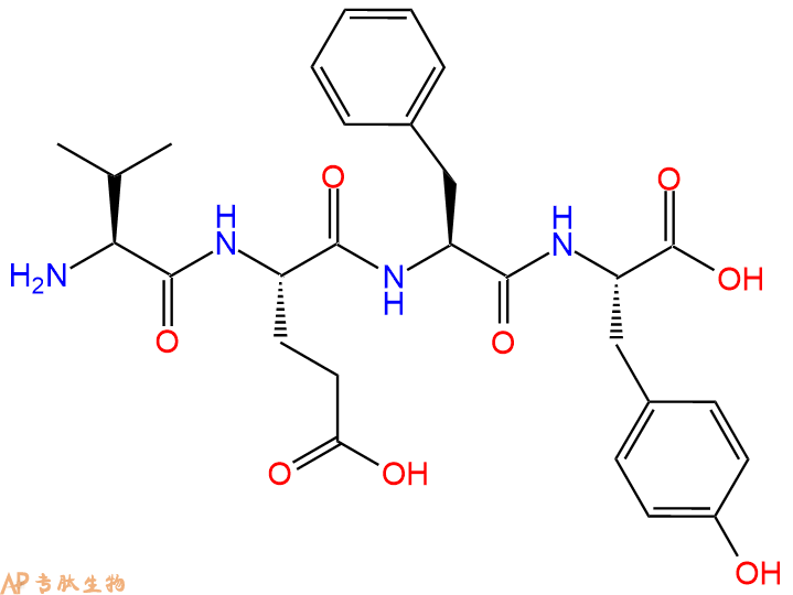 专肽生物产品H2N-Val-Glu-Phe-Tyr-OH