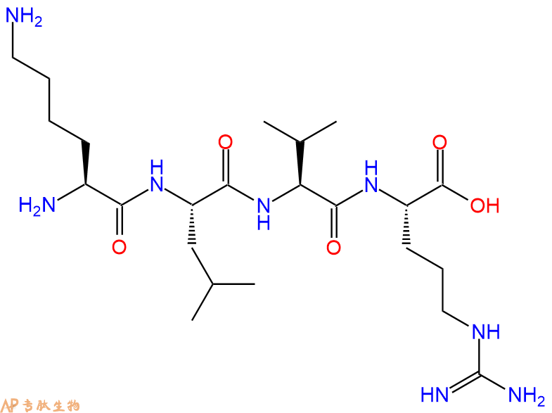 专肽生物产品H2N-Lys-Leu-Val-Arg-OH