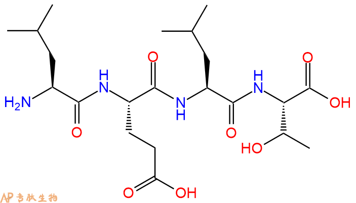 专肽生物产品H2N-Leu-Glu-Leu-Thr-OH
