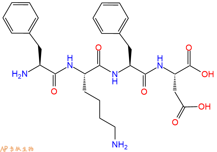 专肽生物产品H2N-Phe-Lys-Phe-Asp-OH