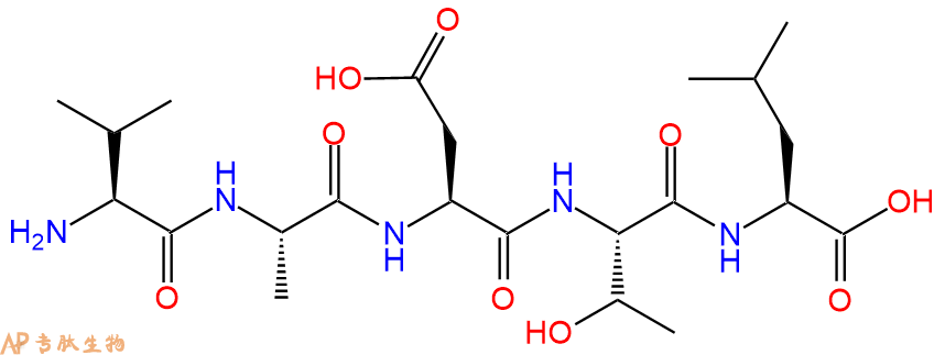 专肽生物产品H2N-Val-Ala-Asp-Thr-Leu-OH