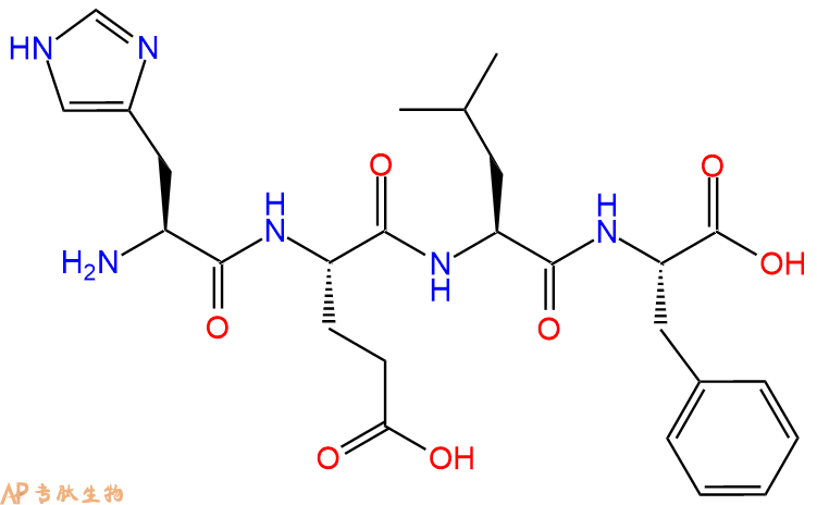 专肽生物产品H2N-His-Glu-Leu-Phe-OH