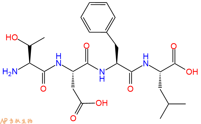 专肽生物产品H2N-Thr-Asp-Phe-Leu-OH