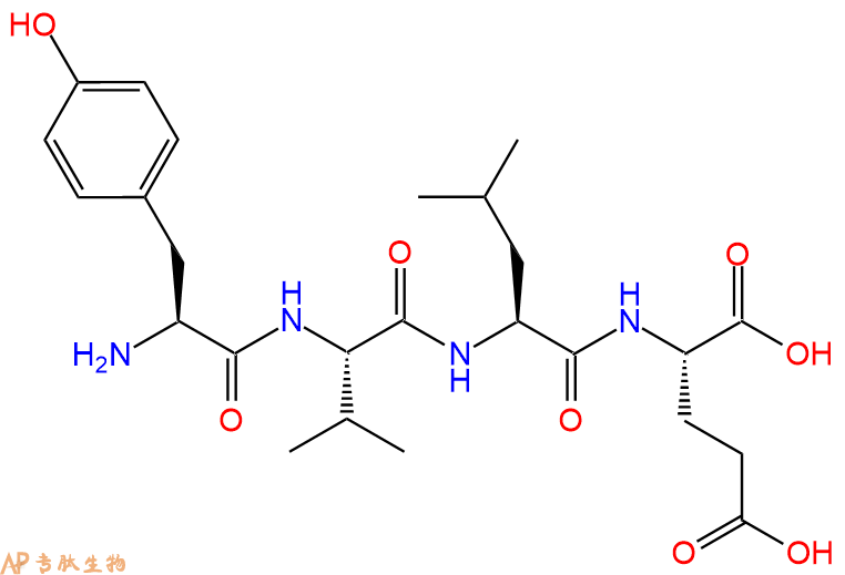 专肽生物产品H2N-Tyr-Val-Leu-Glu-OH