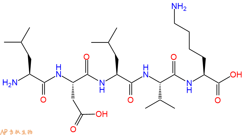 专肽生物产品H2N-Leu-Asp-Leu-Val-Lys-OH