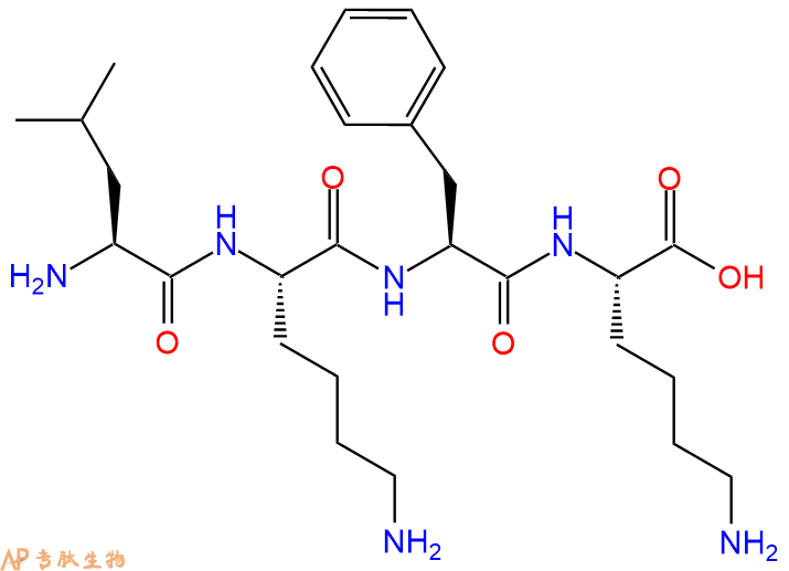 专肽生物产品H2N-Leu-Lys-Phe-Lys-OH