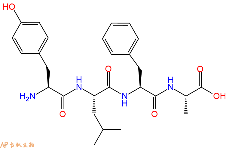 专肽生物产品H2N-Tyr-Leu-Phe-Ala-OH