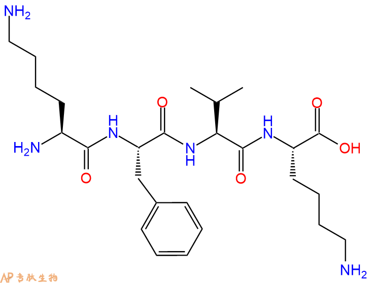 专肽生物产品H2N-Lys-Phe-Val-Lys-OH
