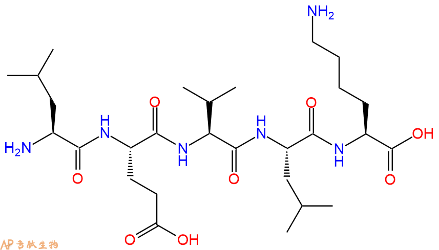专肽生物产品H2N-Leu-Glu-Val-Leu-Lys-OH