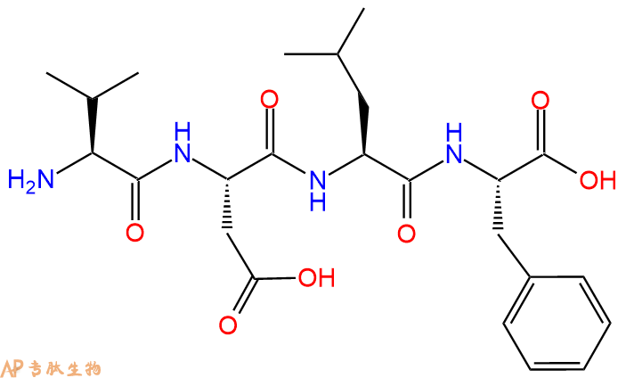 专肽生物产品H2N-Val-Asp-Leu-Phe-OH