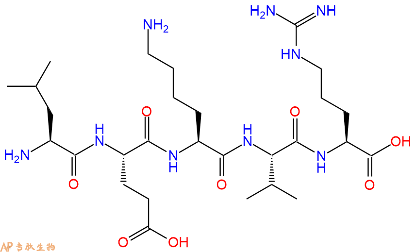 专肽生物产品H2N-Leu-Glu-Lys-Val-Arg-OH