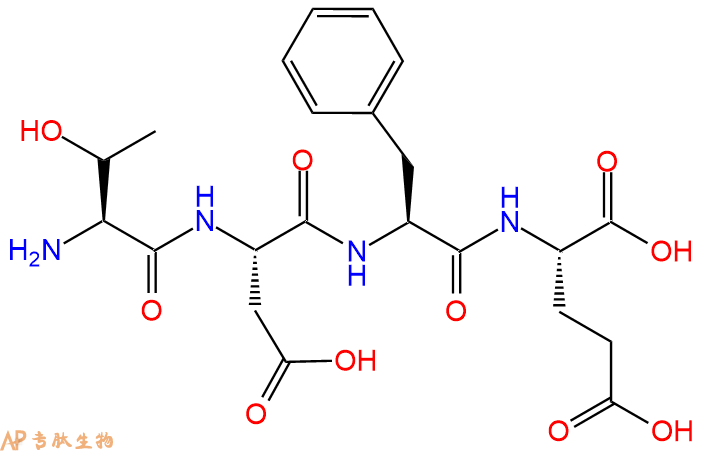 专肽生物产品H2N-Thr-Asp-Phe-Glu-OH