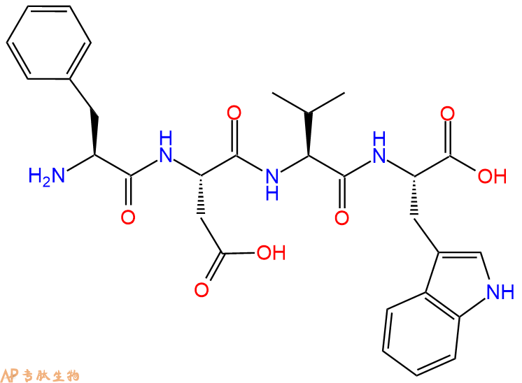 专肽生物产品H2N-Phe-Asp-Val-Trp-OH