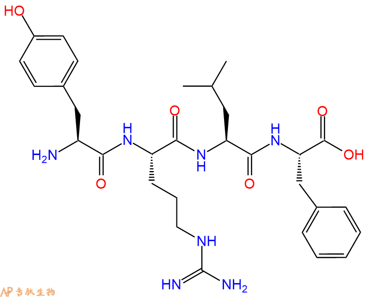 专肽生物产品H2N-Tyr-Arg-Leu-Phe-OH