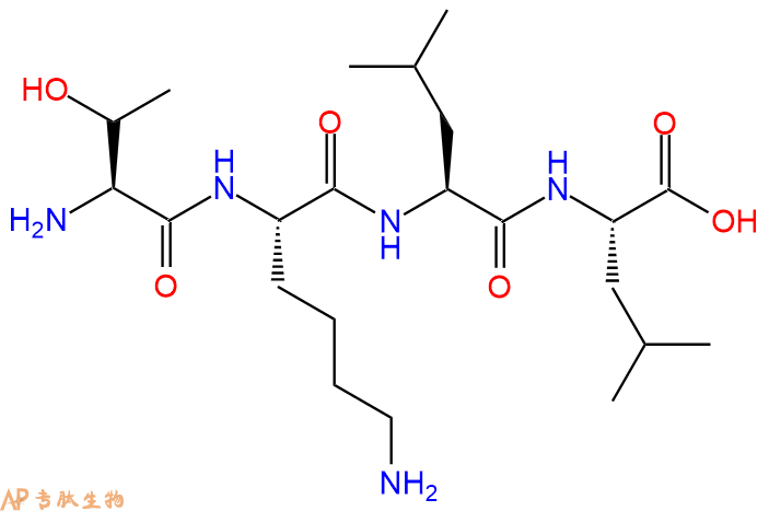 专肽生物产品H2N-Thr-Lys-Leu-Leu-OH