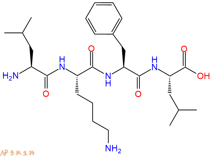 专肽生物产品H2N-Leu-Lys-Phe-Leu-OH