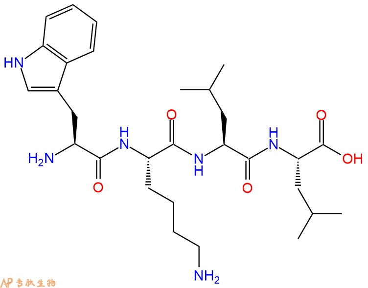 专肽生物产品H2N-Trp-Lys-Leu-Leu-OH