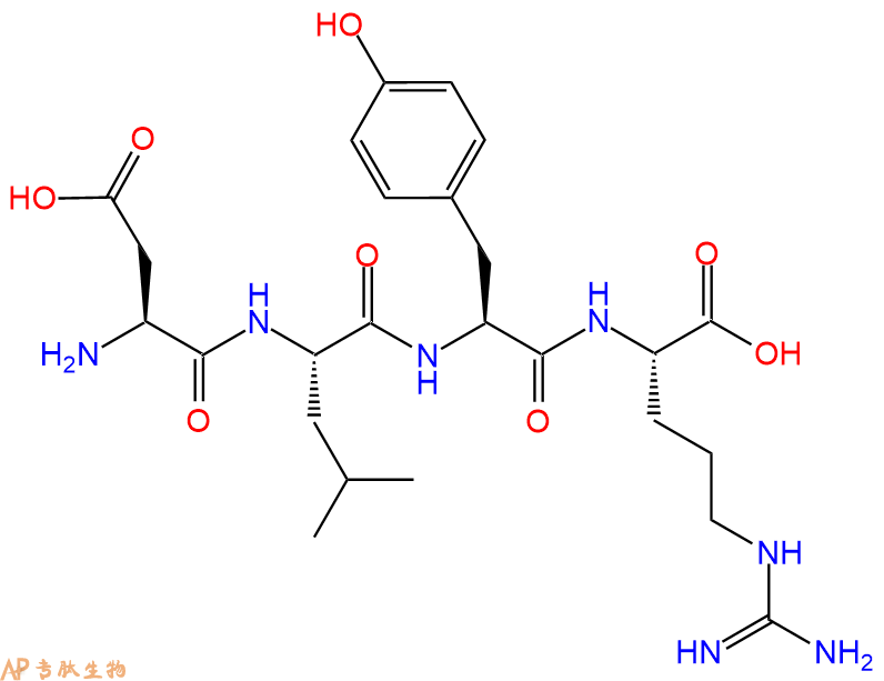 专肽生物产品H2N-Asp-Leu-Tyr-Arg-OH