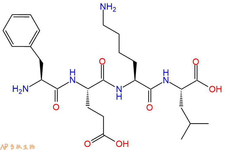专肽生物产品H2N-Phe-Glu-Lys-Leu-OH