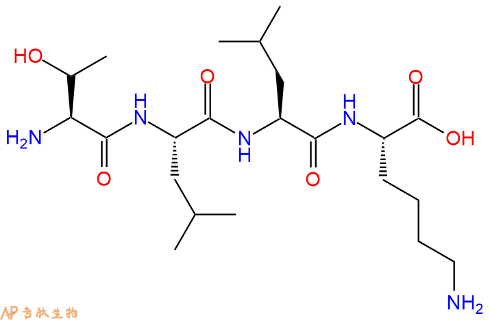 专肽生物产品H2N-Thr-Leu-Leu-Lys-OH