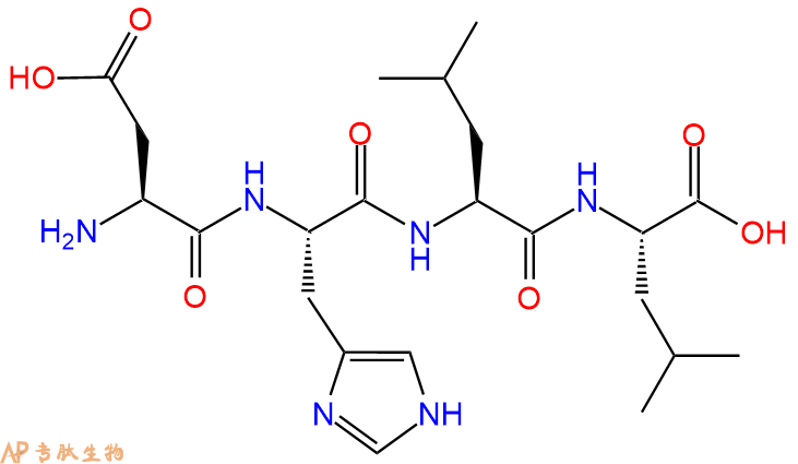 专肽生物产品H2N-Asp-His-Leu-Leu-OH