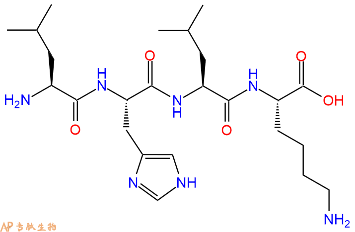 专肽生物产品H2N-Leu-His-Leu-Lys-OH