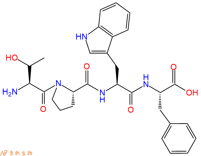 专肽生物产品H2N-Thr-Pro-Trp-Phe-OH