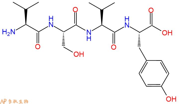 专肽生物产品H2N-Val-Ser-Val-Tyr-OH