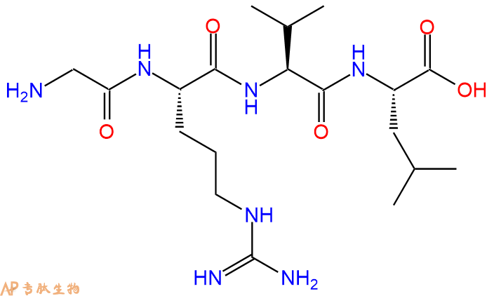 专肽生物产品H2N-Gly-Arg-Val-Leu-OH