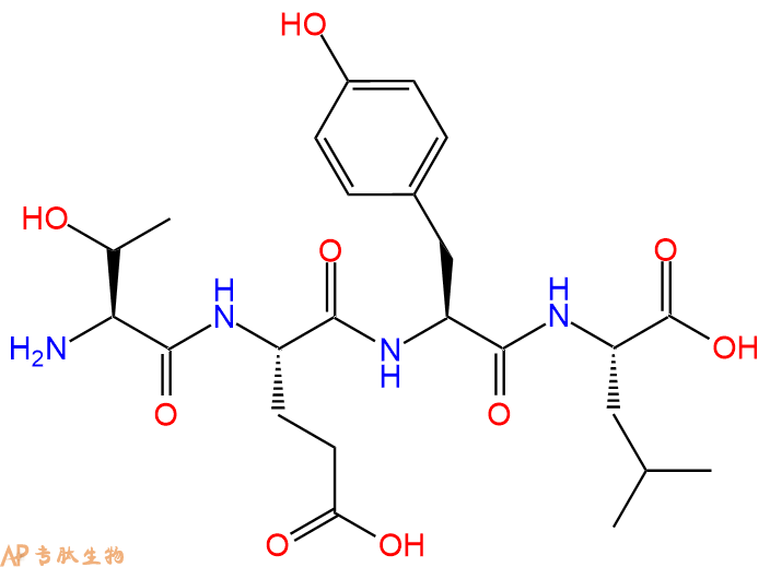 专肽生物产品H2N-Thr-Glu-Tyr-Leu-OH