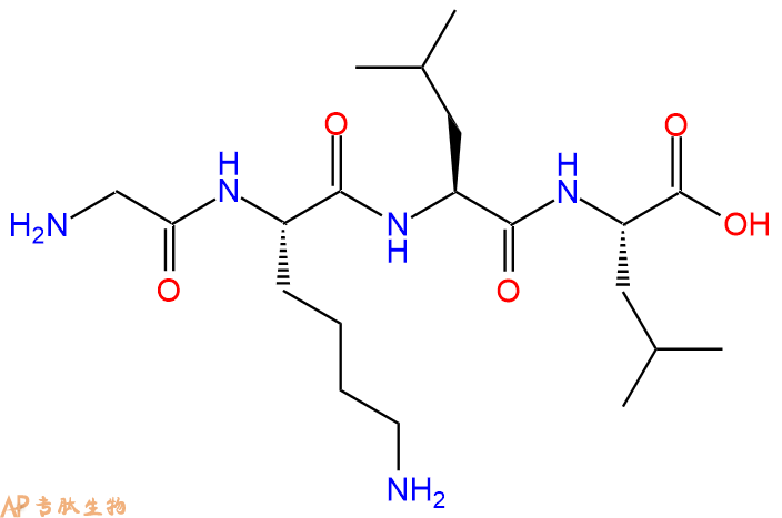 专肽生物产品H2N-Gly-Lys-Leu-Leu-OH