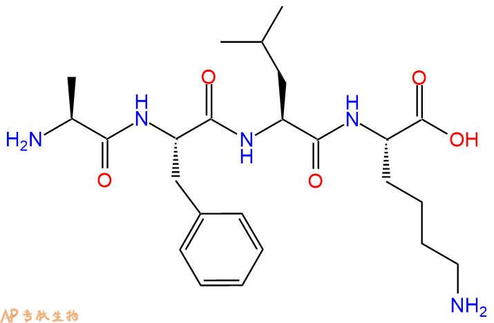 专肽生物产品H2N-Ala-Phe-Leu-Lys-OH