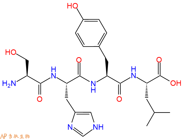 专肽生物产品H2N-Ser-His-Tyr-Leu-OH