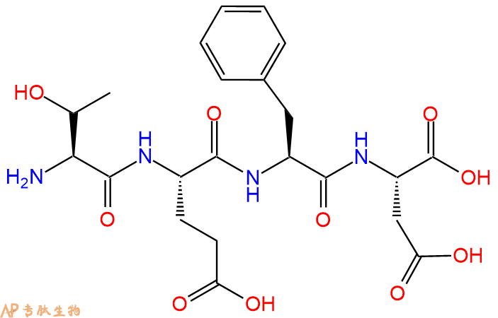 专肽生物产品H2N-Thr-Glu-Phe-Asp-OH