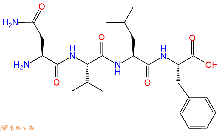 专肽生物产品H2N-Asn-Val-Leu-Phe-OH