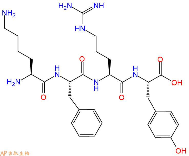 专肽生物产品H2N-Lys-Phe-Arg-Tyr-OH