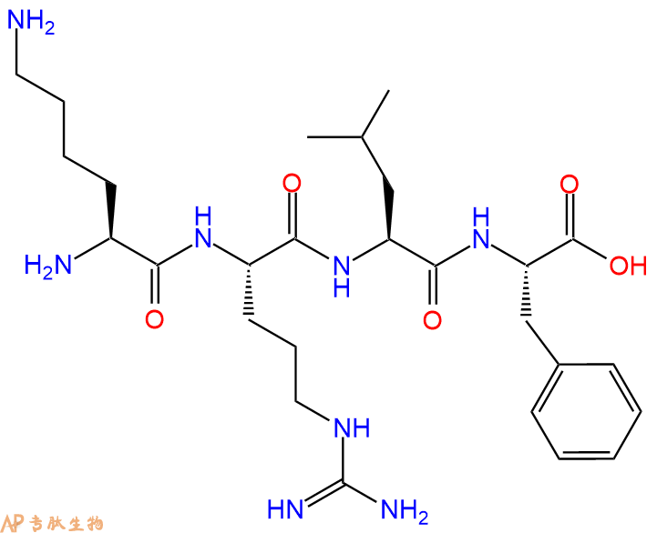 专肽生物产品H2N-Lys-Arg-Leu-Phe-OH