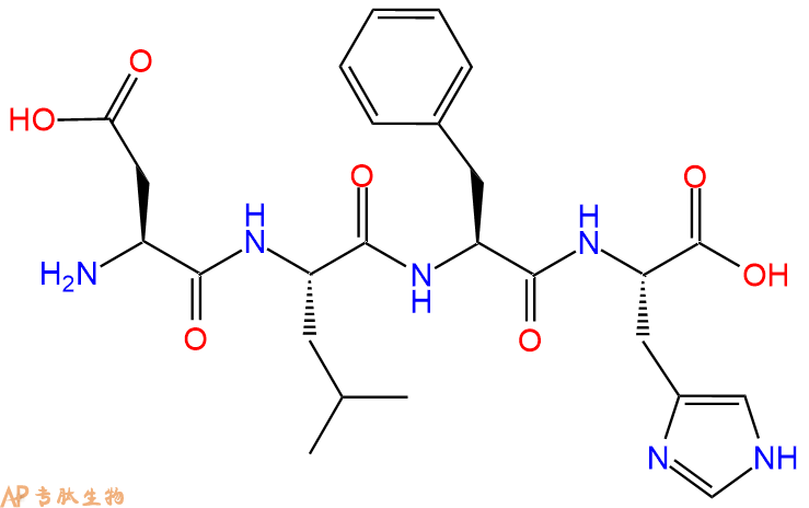 专肽生物产品H2N-Asp-Leu-Phe-His-OH