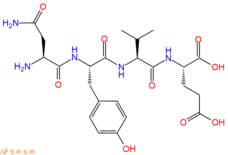 专肽生物产品H2N-Asn-Tyr-Val-Glu-OH