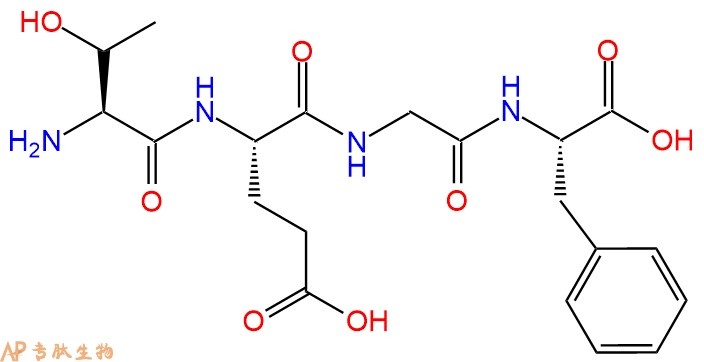 专肽生物产品H2N-Thr-Glu-Gly-Phe-OH
