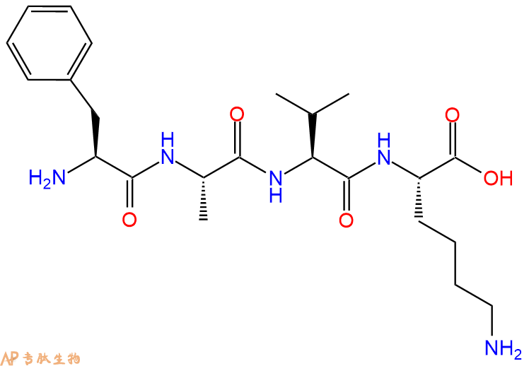 专肽生物产品H2N-Phe-Ala-Val-Lys-OH
