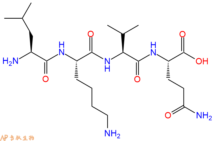 专肽生物产品H2N-Leu-Lys-Val-Gln-OH