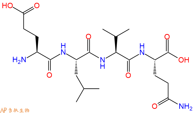 专肽生物产品H2N-Glu-Leu-Val-Gln-OH